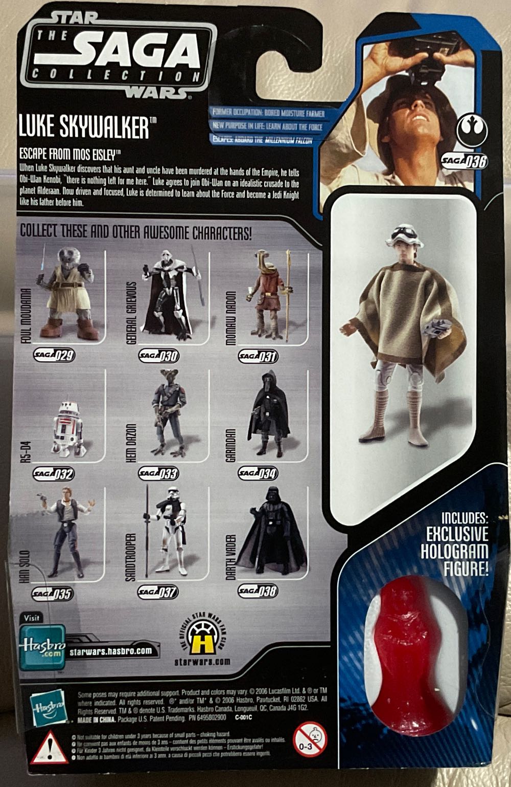 Saga Collection - #36 - Luke Skywalker - Hasbro (A New Hope) action figure collectible - Main Image 2