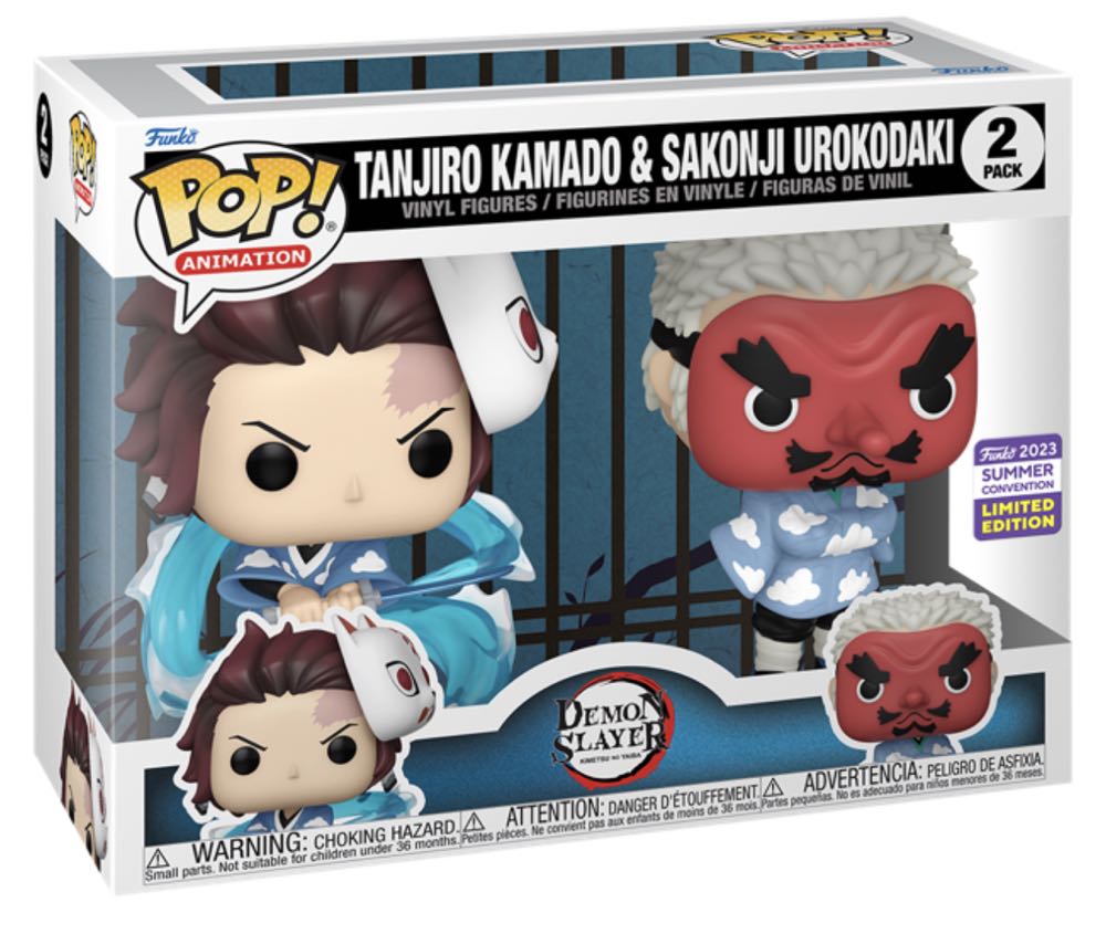 Tanjiro Kamado & Sakonji Urokodaki (Demon Slayer) 2 Pack / 2023 Summer Convention Limited Edition  action figure collectible [Barcode 20083816] - Main Image 2