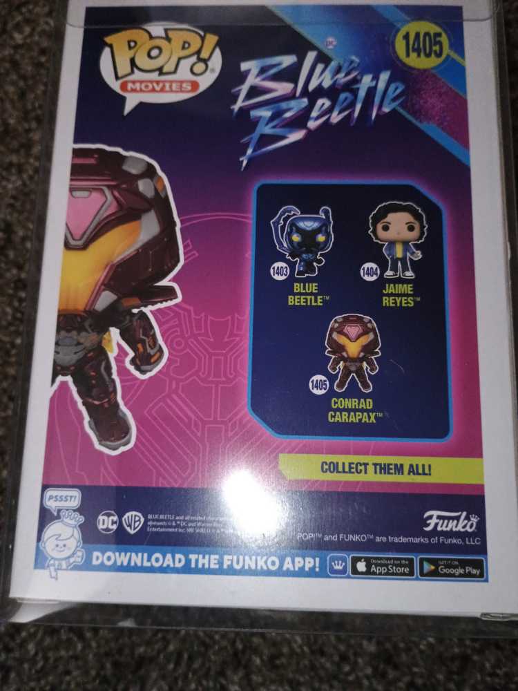 Conrad Carapax (Blue Beetle) 1405 - Funko (Blue Beetle) action figure collectible [Barcode 889698723527] - Main Image 3