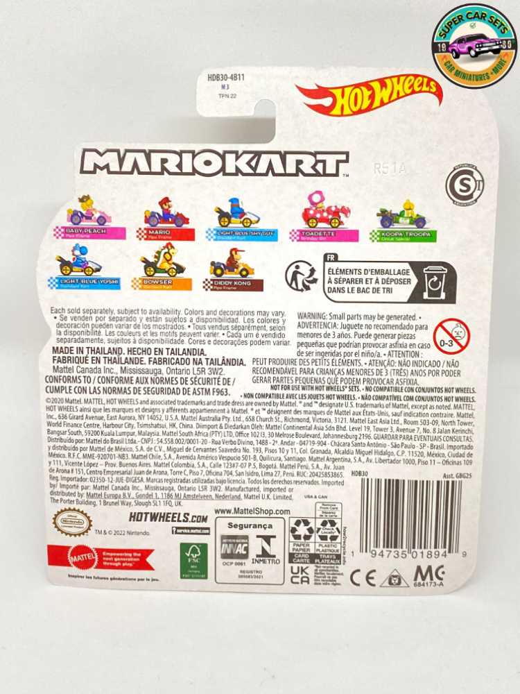 Baby Peach Pipe Frame - Mattel (Hot Wheels Mario Kart) action figure collectible [Barcode 194735018949] - Main Image 3
