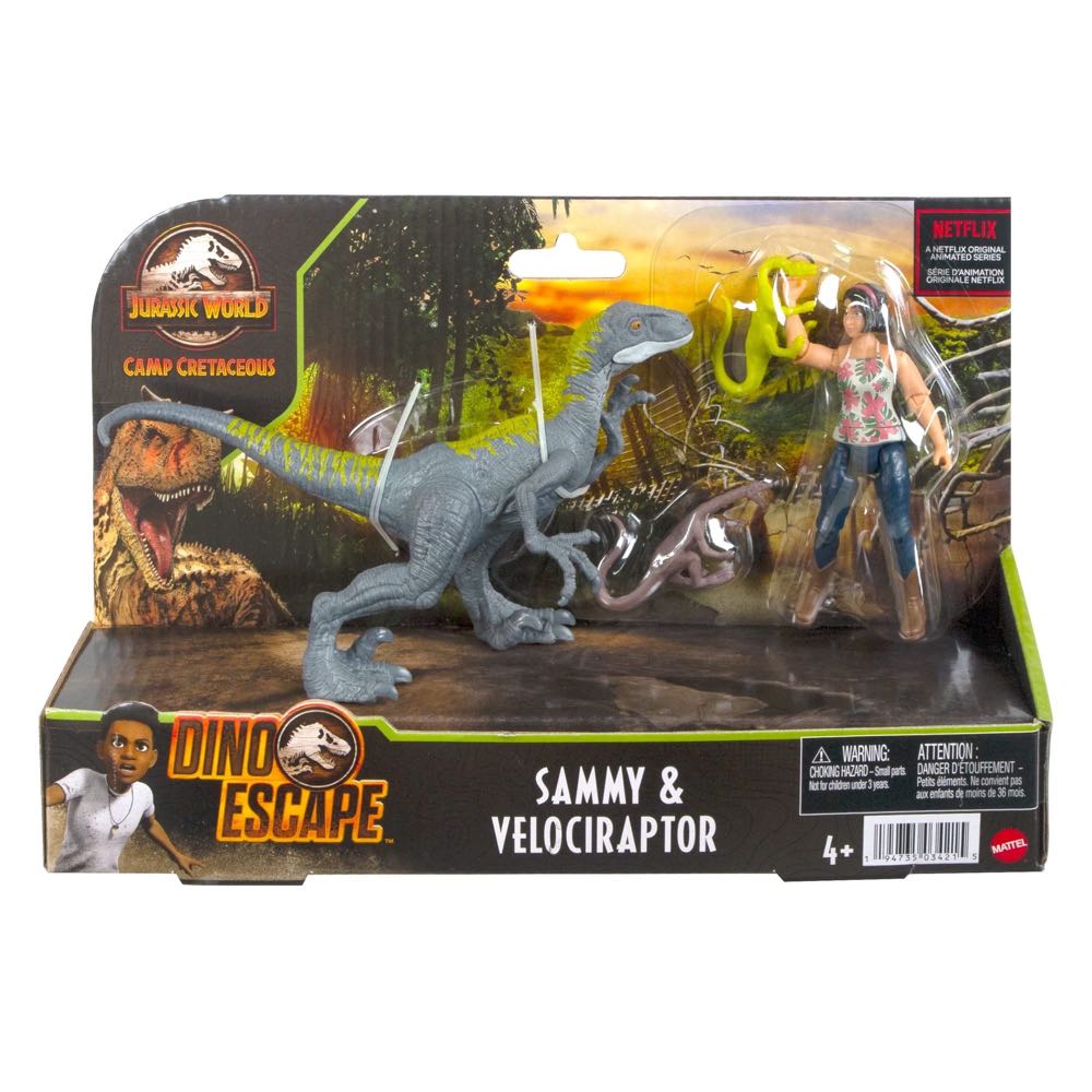 Jurassic World: Compsognathus (lime green) - Mattel (Jurassic World: Camp Cretaceous) action figure collectible - Main Image 2