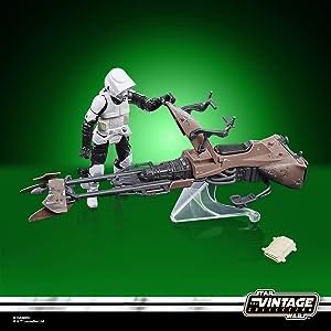 Star Wars: Speeder Bike & Scout Trooper - Kenner/Hasbro (Star Wars: The Vintage Collection: Return of the Jedi) action figure collectible - Main Image 4