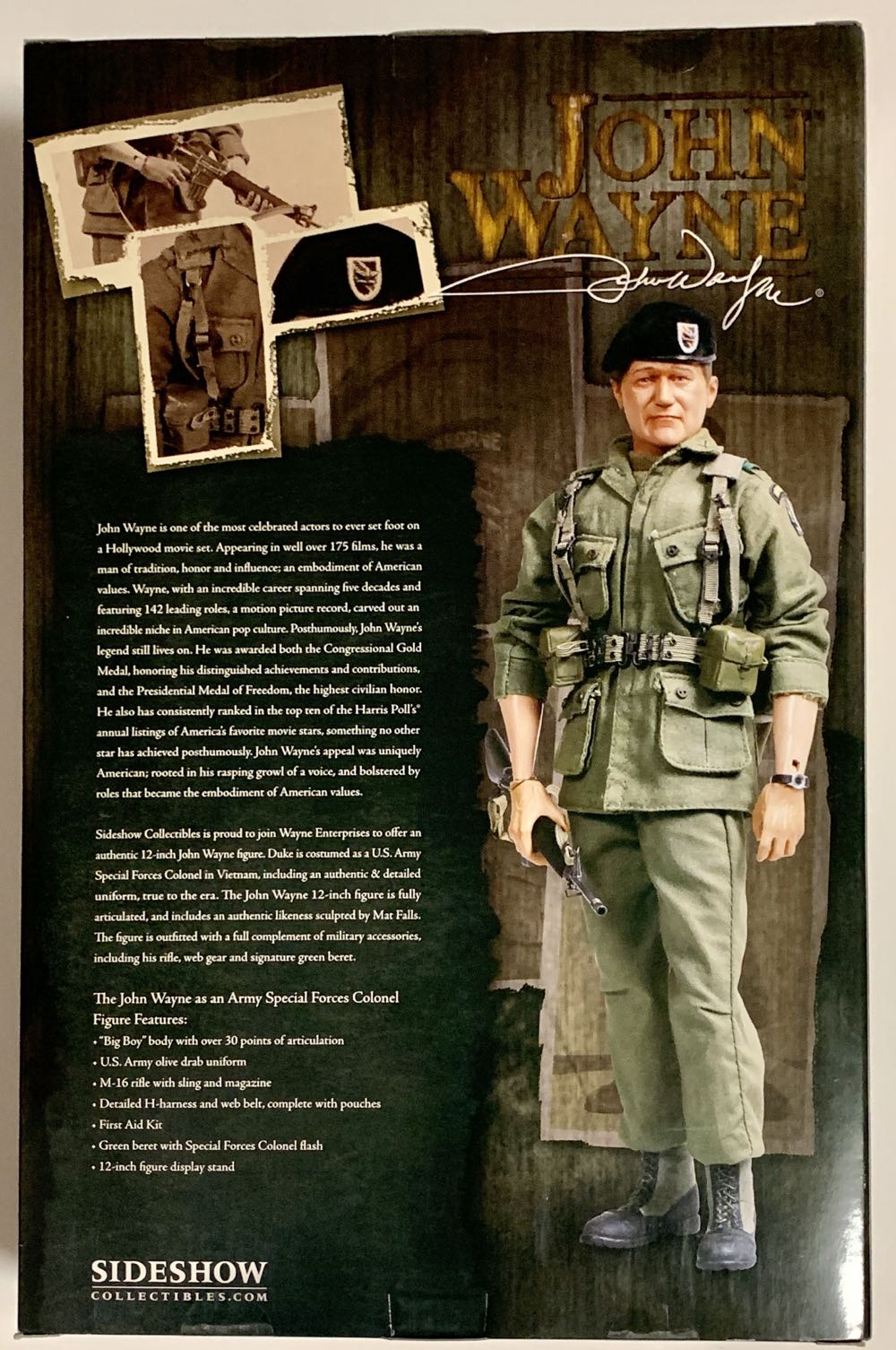 John Wayne Green Beret Sideshow Collectibles 12” Action Figure As An Army Special Forces Colonel - Sideshow Toy action figure collectible [Barcode 747720208773] - Main Image 3