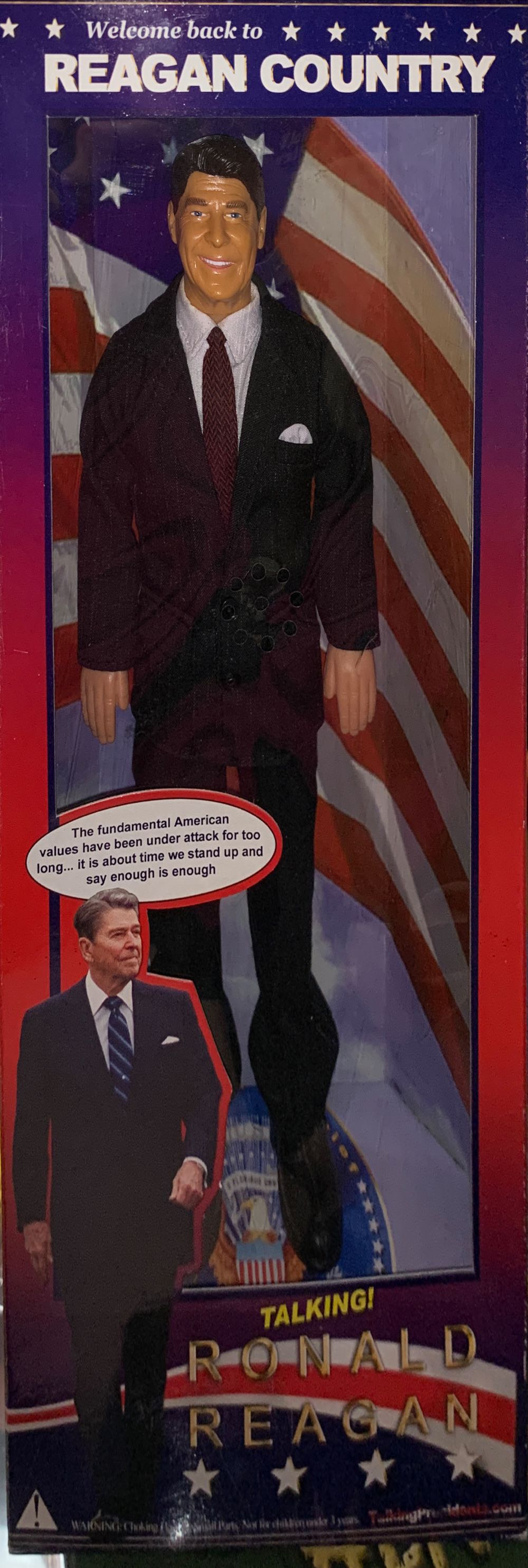 Toy Presidents Talking Ronald Reagan 12” Needs Batteries President New - Talking Presidents action figure collectible [Barcode 020474026115] - Main Image 2