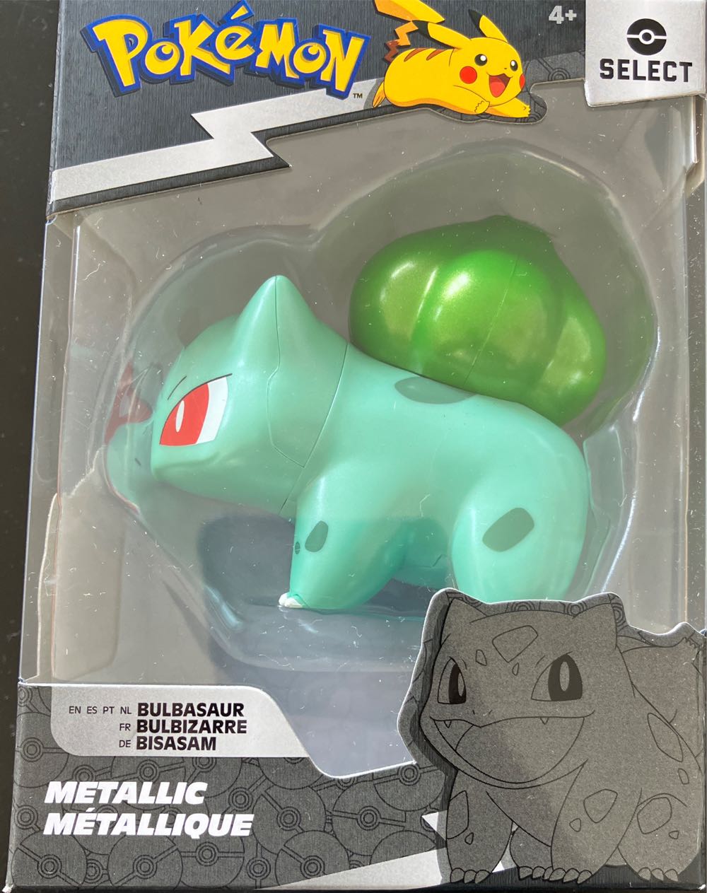 Bulbasaur (Metallic) - Jazwares LLC (Pokemon Select) action figure collectible [Barcode 191726483526] - Main Image 2