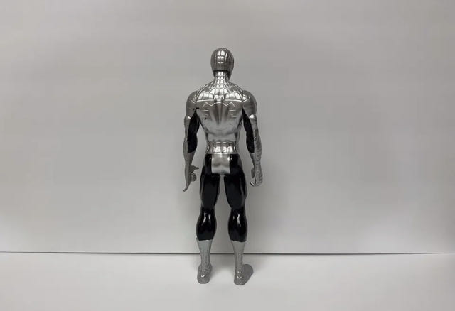 Spiderman 2013 Silver and Black 11” Action Figure Hasbro Marvel Avengers Titan  action figure collectible - Main Image 2