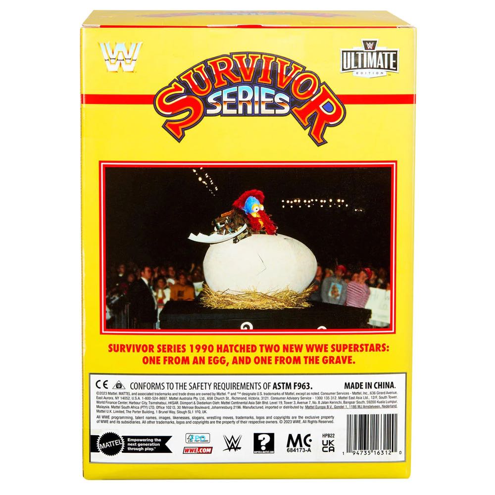 WWE Undertaker & Gobbledy Gooker - Mattel (WWE Ultimate Edition Survivor Series 1990 2-Pack: Gobbledy Gooker & Undertaker) action figure collectible [Barcode 194735154258] - Main Image 3