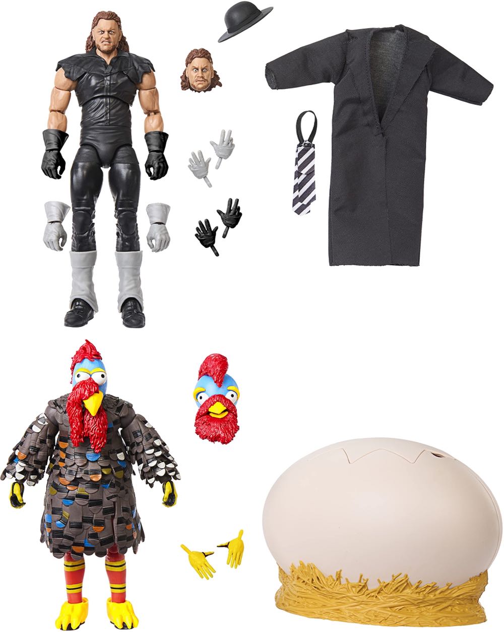 WWE Undertaker & Gobbledy Gooker - Mattel (WWE Ultimate Edition Survivor Series 1990 2-Pack: Gobbledy Gooker & Undertaker) action figure collectible [Barcode 194735154258] - Main Image 4