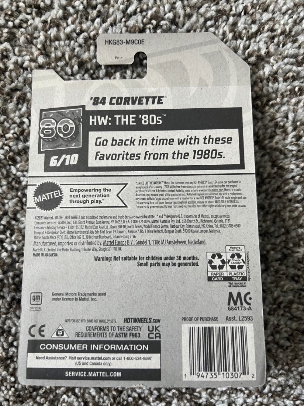 Corvette ‘84 - Mattel (Hotwheels The 80s) action figure collectible - Main Image 2