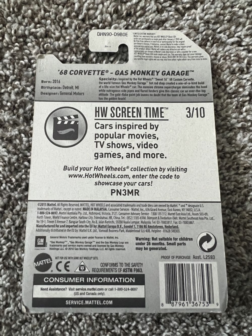 Corvette ‘68 - Gas Monkey Garage - Mattel (Hotwheels Screen Time) action figure collectible - Main Image 2