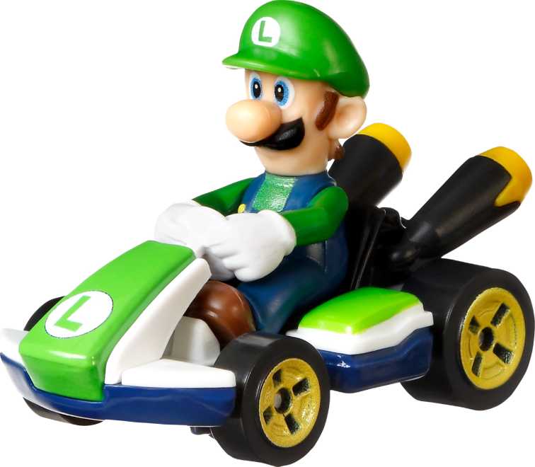 Luigi (Standart Kart) - Hot Wheels (Mario Kart) action figure collectible - Main Image 3
