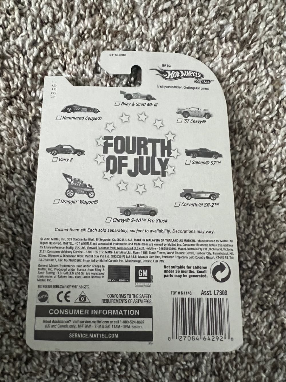 Corvette SR-2 - Mattel (Hotwheels Fourth July) action figure collectible - Main Image 2