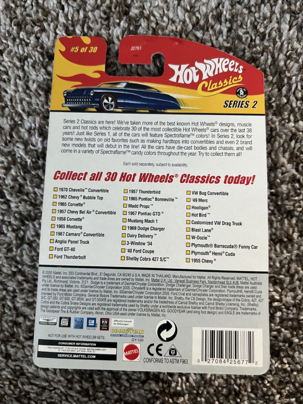 Corvette 1958 - Mattel (Hotwheels Classics Series 2) action figure collectible - Main Image 2