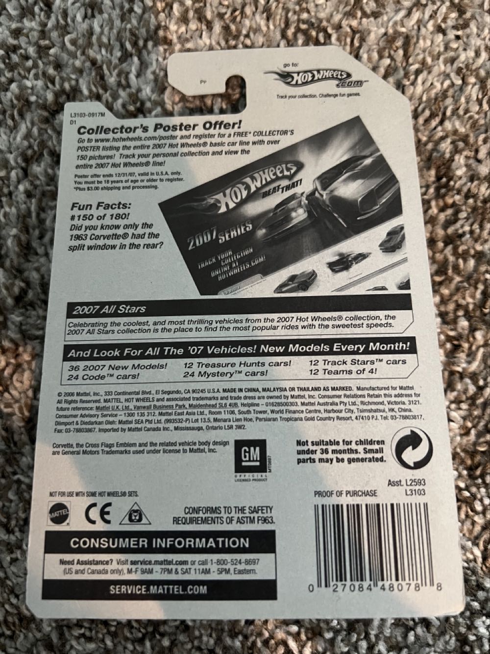 Corvette ‘63 - Mattel (Hotwheels 2007 All Stars) action figure collectible - Main Image 2