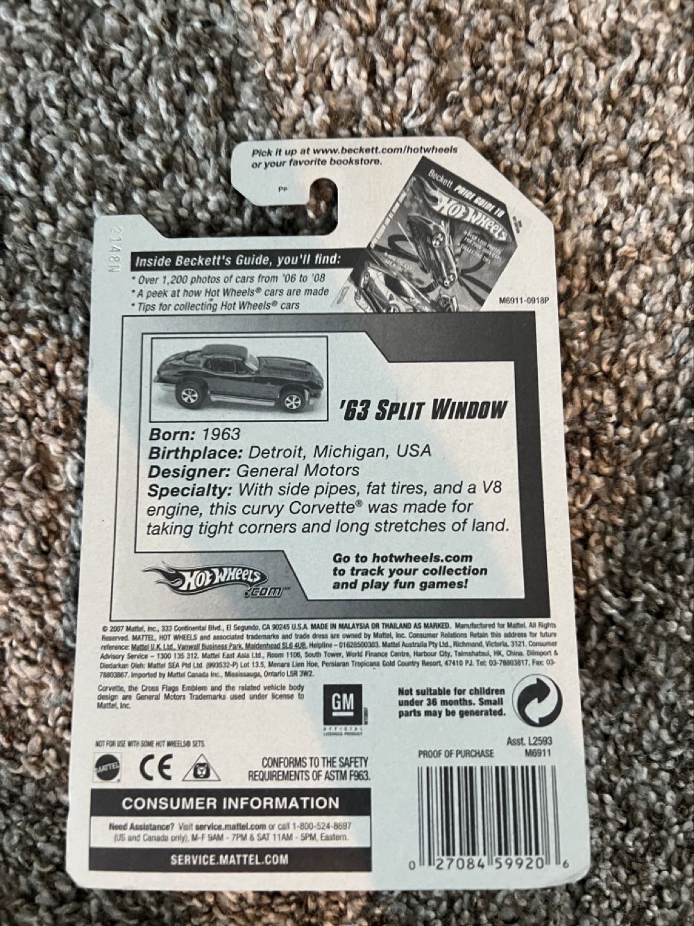 Corvette ‘63 Split Window - Mattel (Hotwheels 2008 All Stars) action figure collectible - Main Image 2