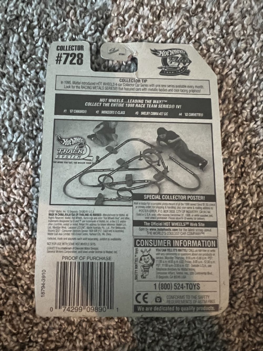 Corvette ‘63 (#728) - Mattel (Hotwheels Race Team Series IV) action figure collectible - Main Image 2