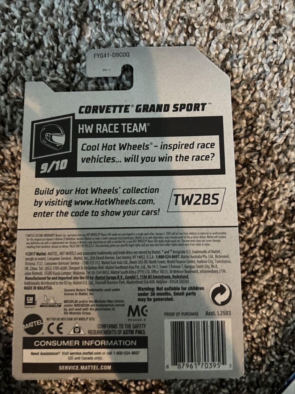 Corvette Grand Sport - Mattel (Hotwheels Race Team) action figure collectible - Main Image 2