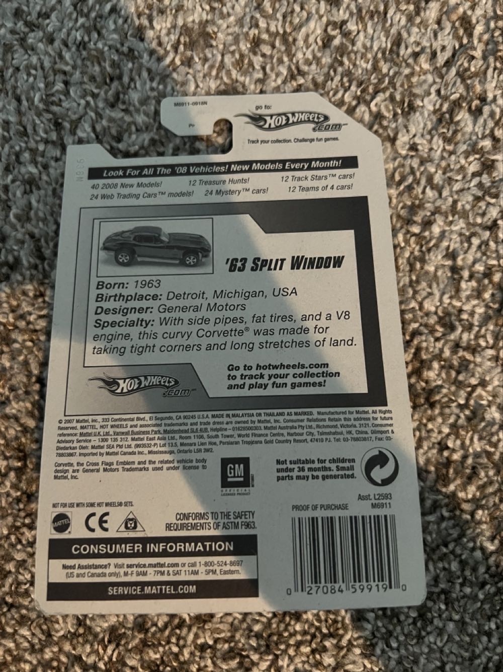 Corvette ‘63 Split Window - Mattel (Hotwheels 2008 All Stars) action figure collectible - Main Image 2