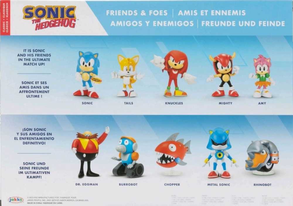 Sonic The Hedgehog Friends & Foes 2.5” Set - 10 Pack - Jakks Pacific, Inc action figure collectible [Barcode 192995416123] - Main Image 2
