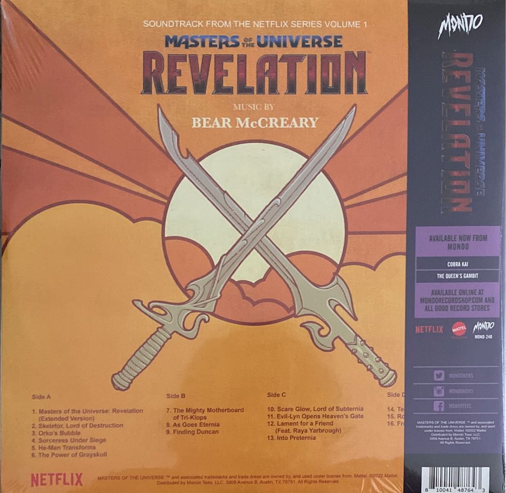 Masters Of The Universe Revelation Soundtrack 2xlp Vinyl Sdcc Mondo Universe: Netflix Original Series Comic Con Bear Mccreary  action figure collectible [Barcode 810041487643] - Main Image 2