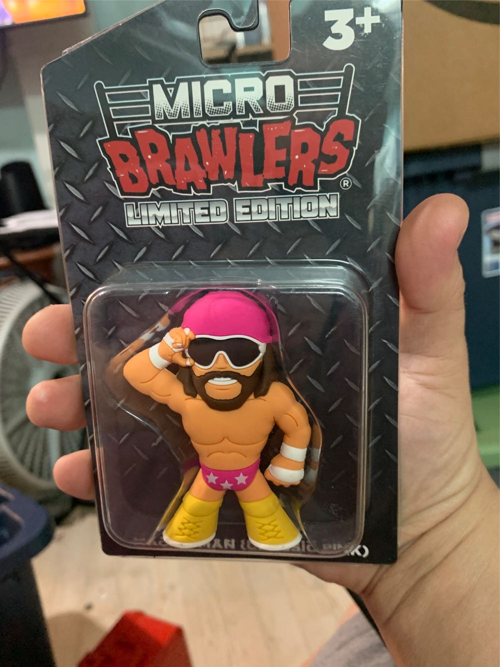 Macho Man Randy Savage Micro Brawlers Classic Pink  action figure collectible - Main Image 1