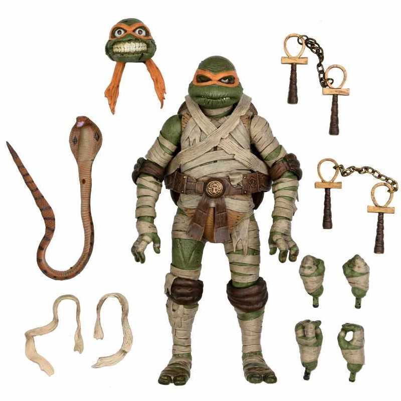 Michelangelo as The Mummy - Neca (Teenage Mutant Ninja Turtles x Universal Monsters) action figure collectible - Main Image 2
