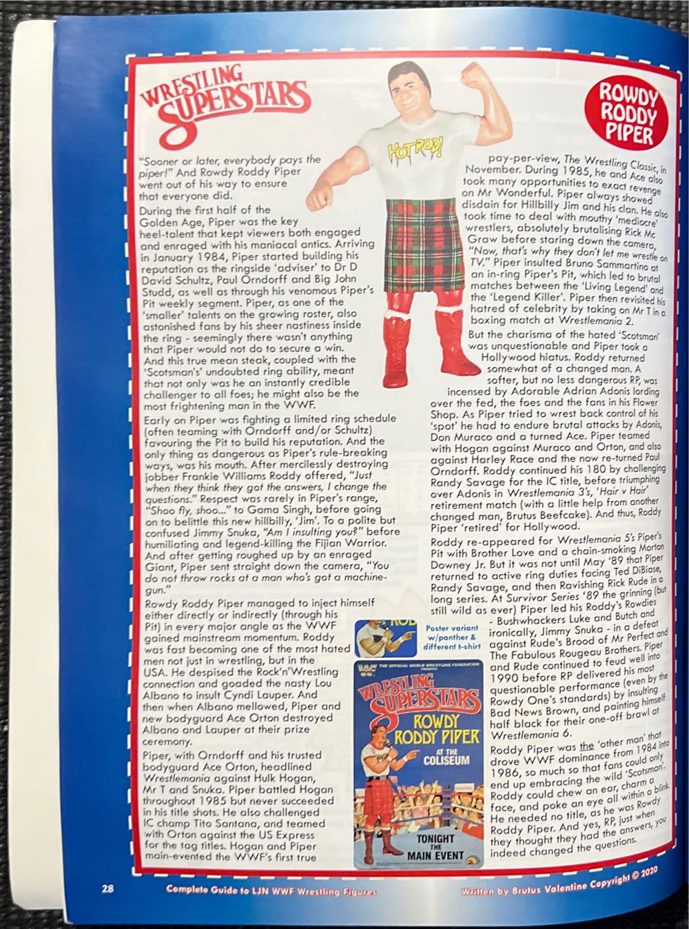 Rowdy Roddy Piper LJN - WWF LJN (WWF LJN) action figure collectible - Main Image 3