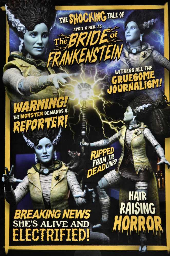 Teenage Mutant Ninja Turtles x Universal Monsters - Neca (April O’Neil as The Bride of Frankenstein) action figure collectible - Main Image 3