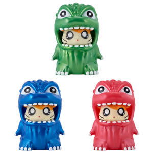 Bandai Movie Monster Series Metallic Green Ver. Kun Gojiham Metallic Soft Vinyl Godzilla Hamtaro Ver. Godziham 90mm Green  action figure collectible [Barcode 4549660961529] - Main Image 1