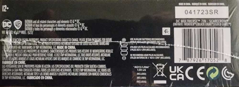 Scarecrow (Infinite Frontier) Black Light (Gold Label) - McFarlane Toys (McFarlane Gold Label Collection) action figure collectible [Barcode 787926170528] - Main Image 4