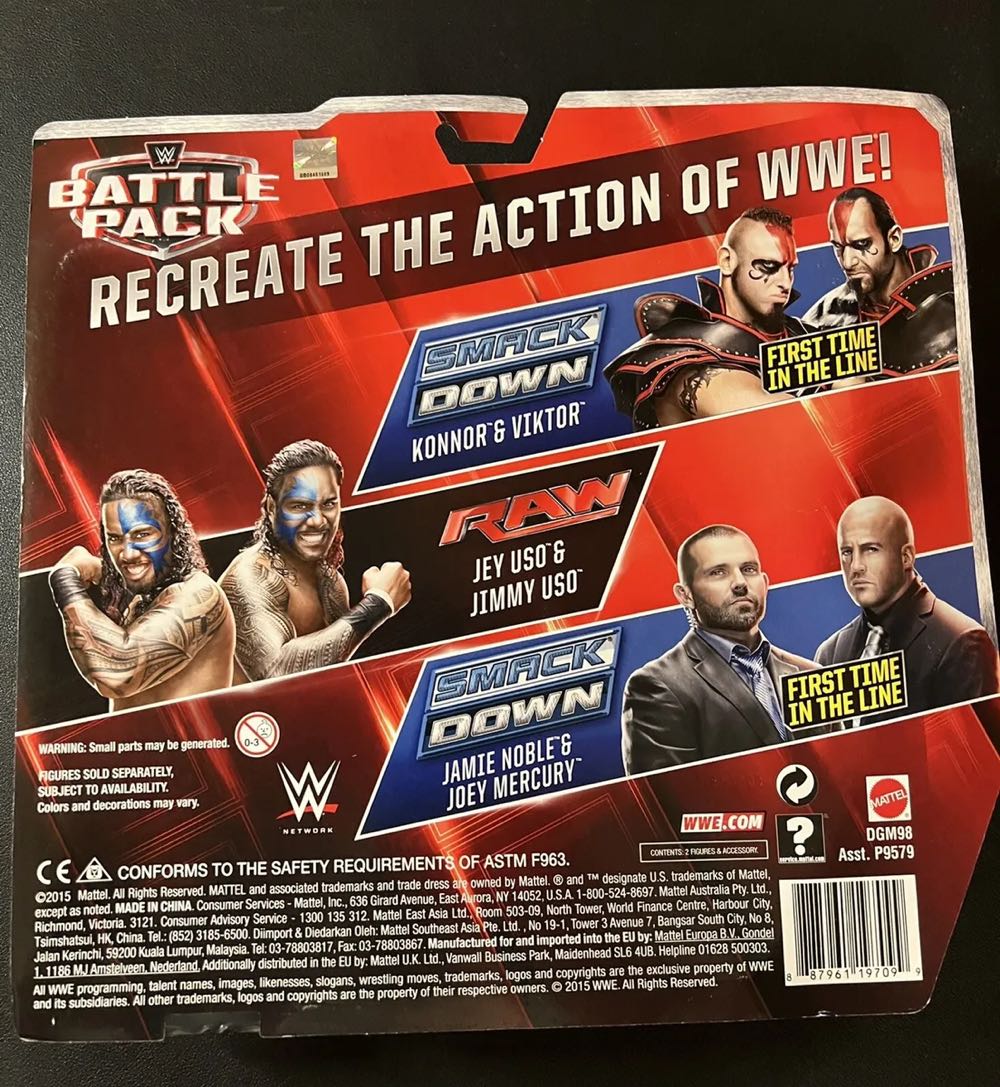 J & J Security (Jamie Noble & Joey Mercury) - Mattel (WWE Basic Battle Pack Series 37: Jamie Noble & Joey Mercury) action figure collectible - Main Image 2
