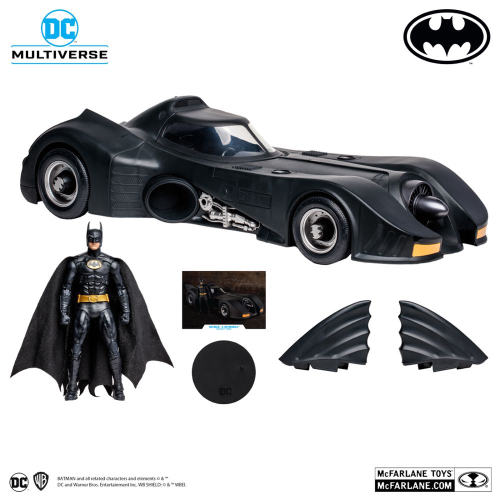 Batman & Batmobile - McFarlane Toys™ (Batman (1989) 2-Pack (Gold Label)) action figure collectible [Barcode 787926170917] - Main Image 2