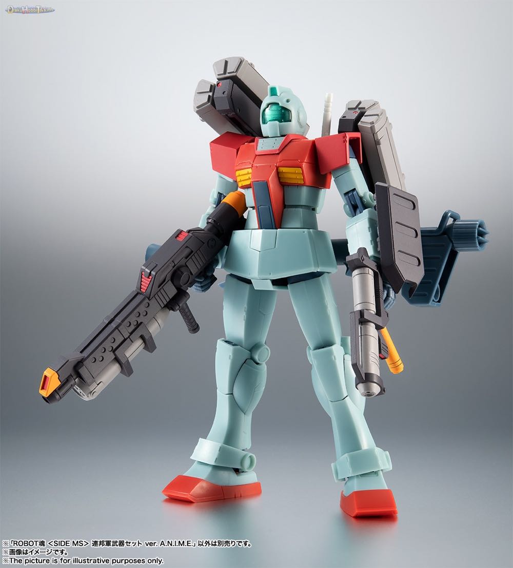 Bandai - Tamashii Nations - The Robot Spirits - Mobile Suit Gundam - The Earth Federation Force Weapons Set Ver. A.n.i.m.e. - Bandai/Tamashii Nations (The Robot Spirits - Mobile Suit Gundam) action figure collectible [Barcode 4573102554819] - Main Image 3