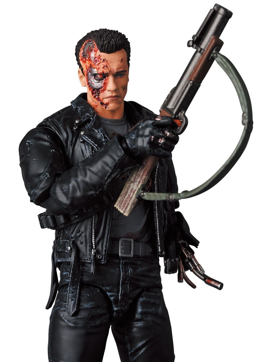 Mafex No. 191 Terminator 2 T-800 (Battle Damaged) - Medicom (Terminator 2: Judgement Day) action figure collectible [Barcode 4530956471914] - Main Image 2