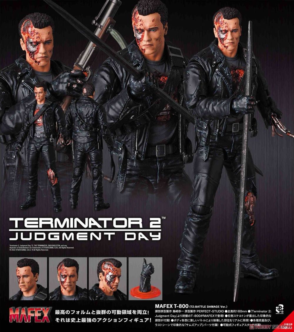 Mafex No. 191 Terminator 2 T-800 (Battle Damaged) - Medicom (Terminator 2: Judgement Day) action figure collectible [Barcode 4530956471914] - Main Image 4