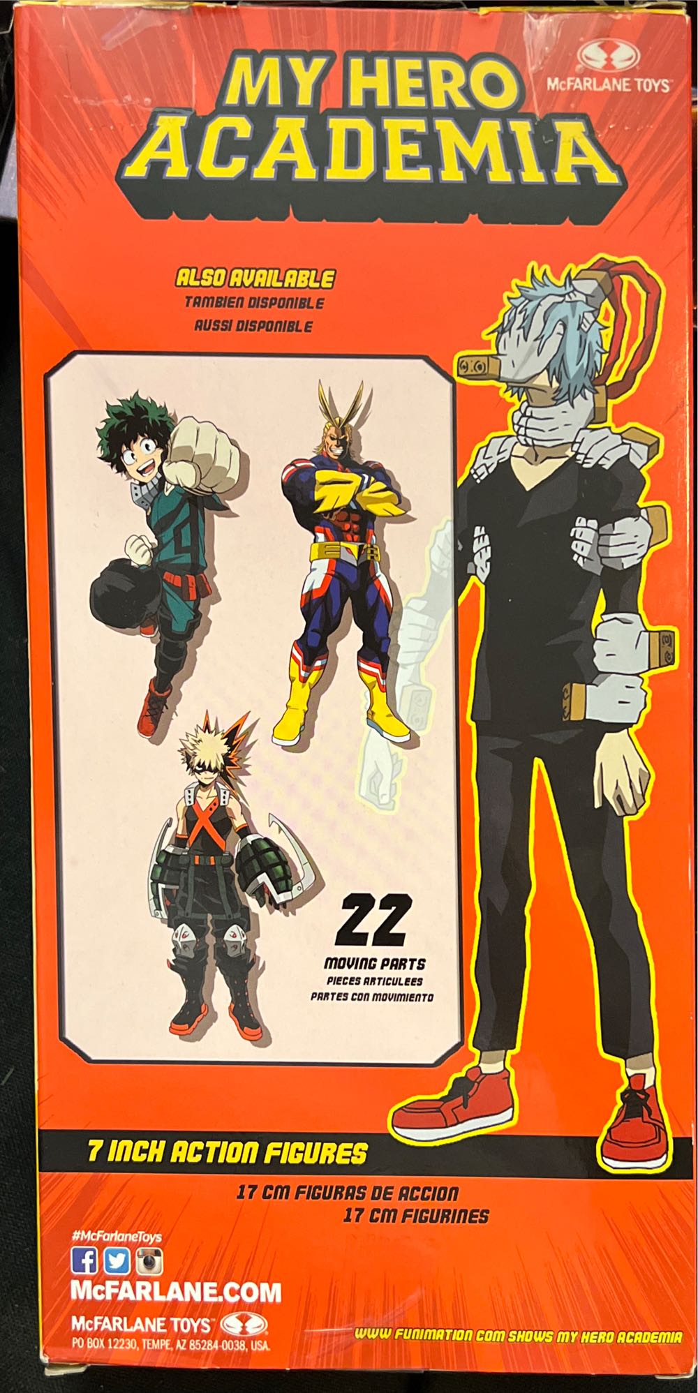 Academia Mcfarlane My Hero Academia Tomura Shigaraki 7” 7 New Inch 7” In Box All & Brand Funimation Might - McFarlane Toys (My Hero Academia) action figure collectible [Barcode 787926108088] - Main Image 2