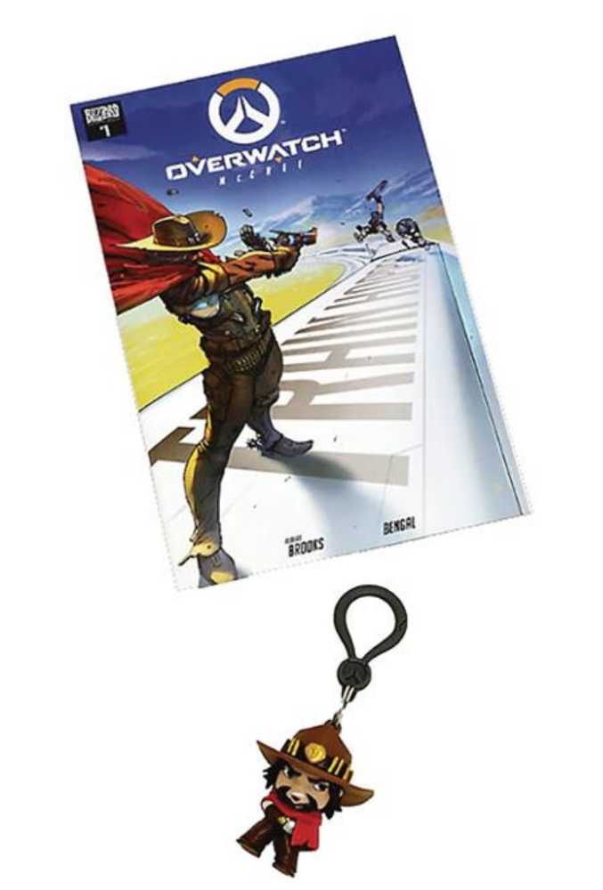Overwatch Mccree Comic Book And Backpack Hanger  action figure collectible [Barcode 9781945683572] - Main Image 2