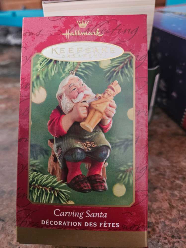 Carving Santa Hallmark Keepsake Ornament - Hallmark Keepsake Ornaments (Santa Clause) action figure collectible [Barcode 015012602180] - Main Image 2