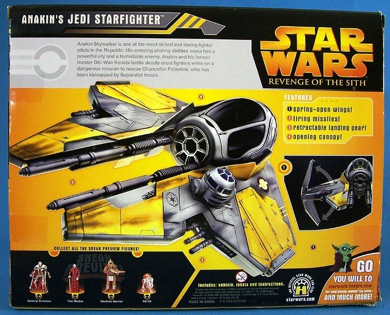 Star Wars: Anakin’s Jedi Starfighter - Hasbro (Star Wars: Episode III: Revenge of the Sith (Sneak Preview)) action figure collectible - Main Image 4