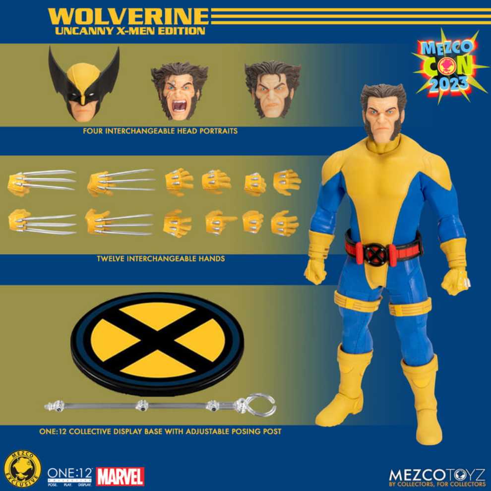 Mezco Wolverine (Uncanny X-Men Suit Variant SDCC 2023 - Mezco Toyz (X-Men) action figure collectible [Barcode 696198765274] - Main Image 2