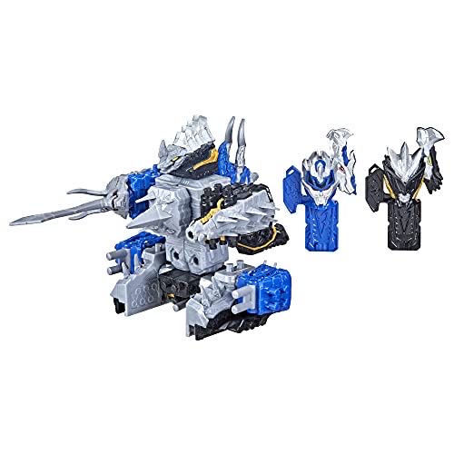 Power Rangers Dino Fury Blue Tricera Blade And Black Stego Spike Zord Toys For Kids Ages 4 And Up Zord Link Mix-and-match Custom Build System  action figure collectible [Barcode 5010993858323] - Main Image 1