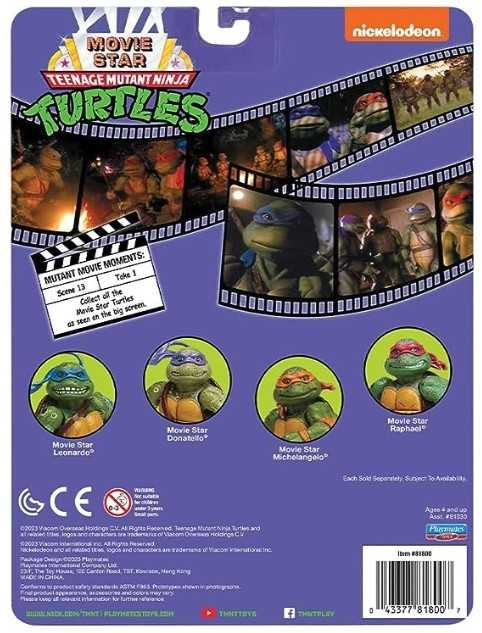 Donatello Movie Reissue - Playmates Toys (TMNT 1991 Movie Star (Reissue)) action figure collectible [Barcode 043377818007] - Main Image 2