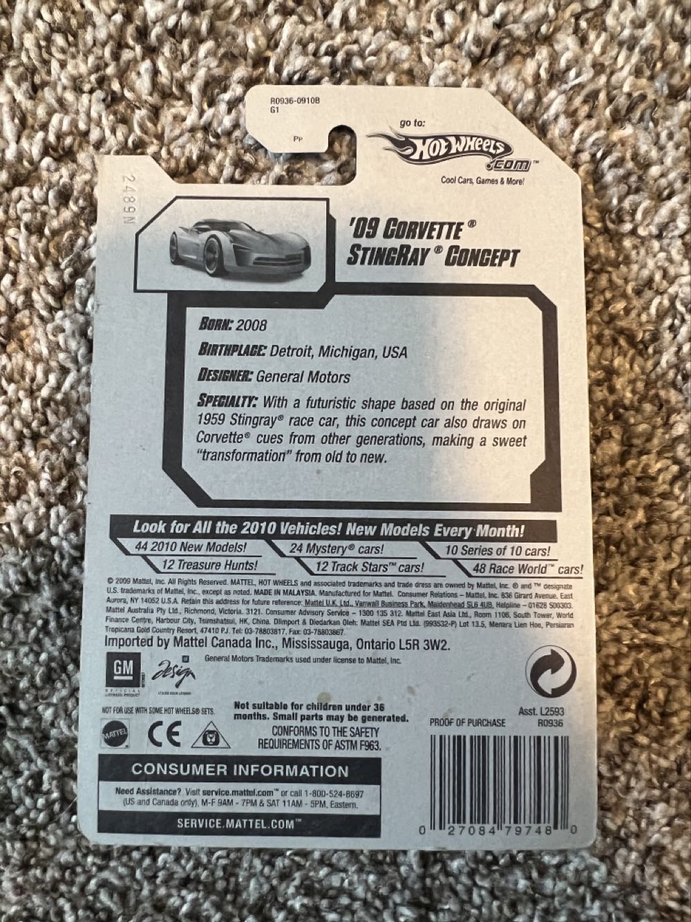 Corvette ‘09 Stingray Concept - Mattel (Hotwheels 2010 New Models) action figure collectible - Main Image 2