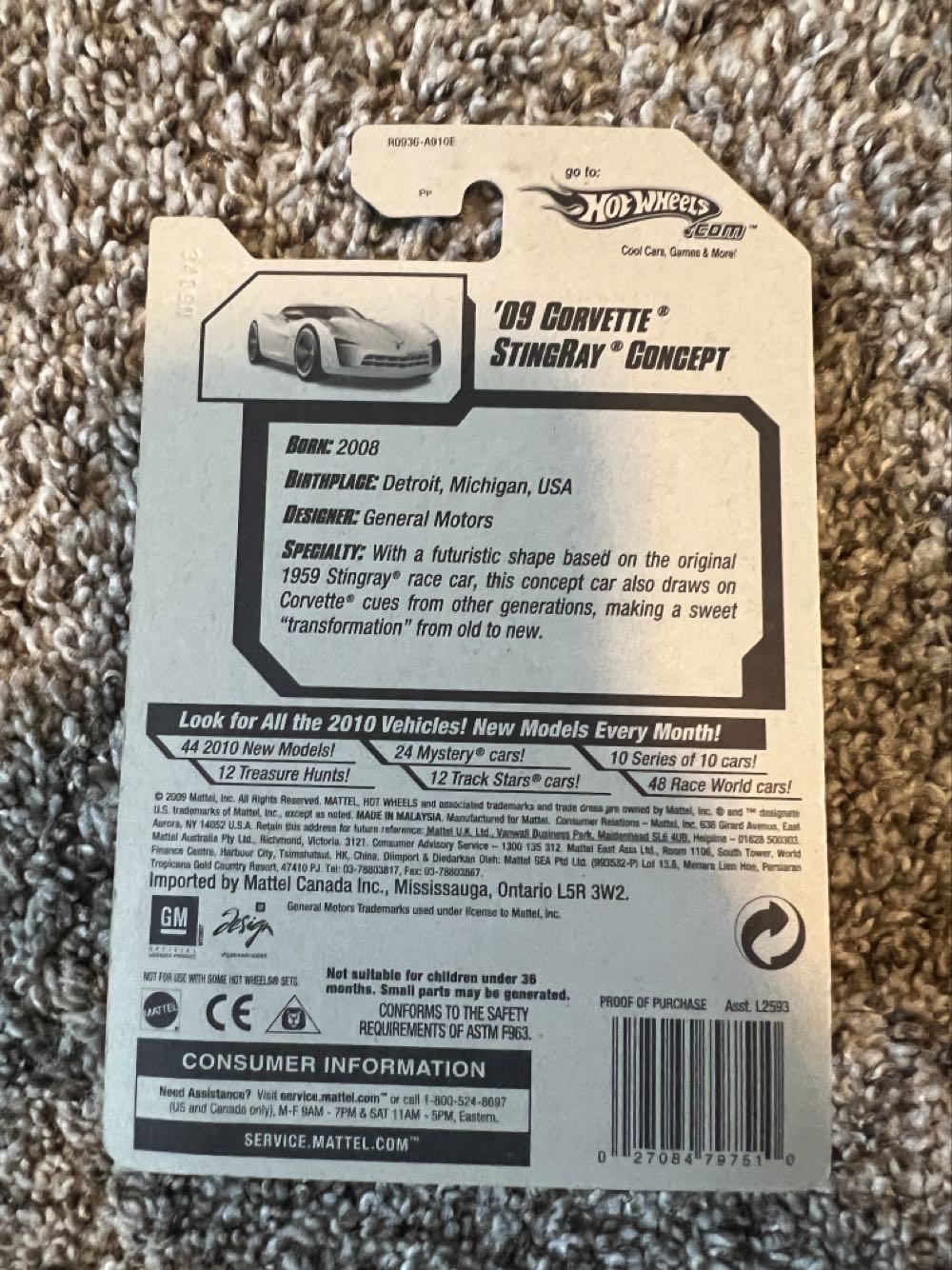 Corvette ‘09 Stingray Concept - Mattel (Hotwheels 2010 New Models) action figure collectible - Main Image 4