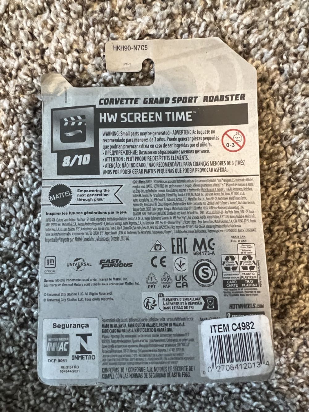 Corvette Grand Sport Roadster - Mattel (Hotwheels Screen Time) action figure collectible - Main Image 2