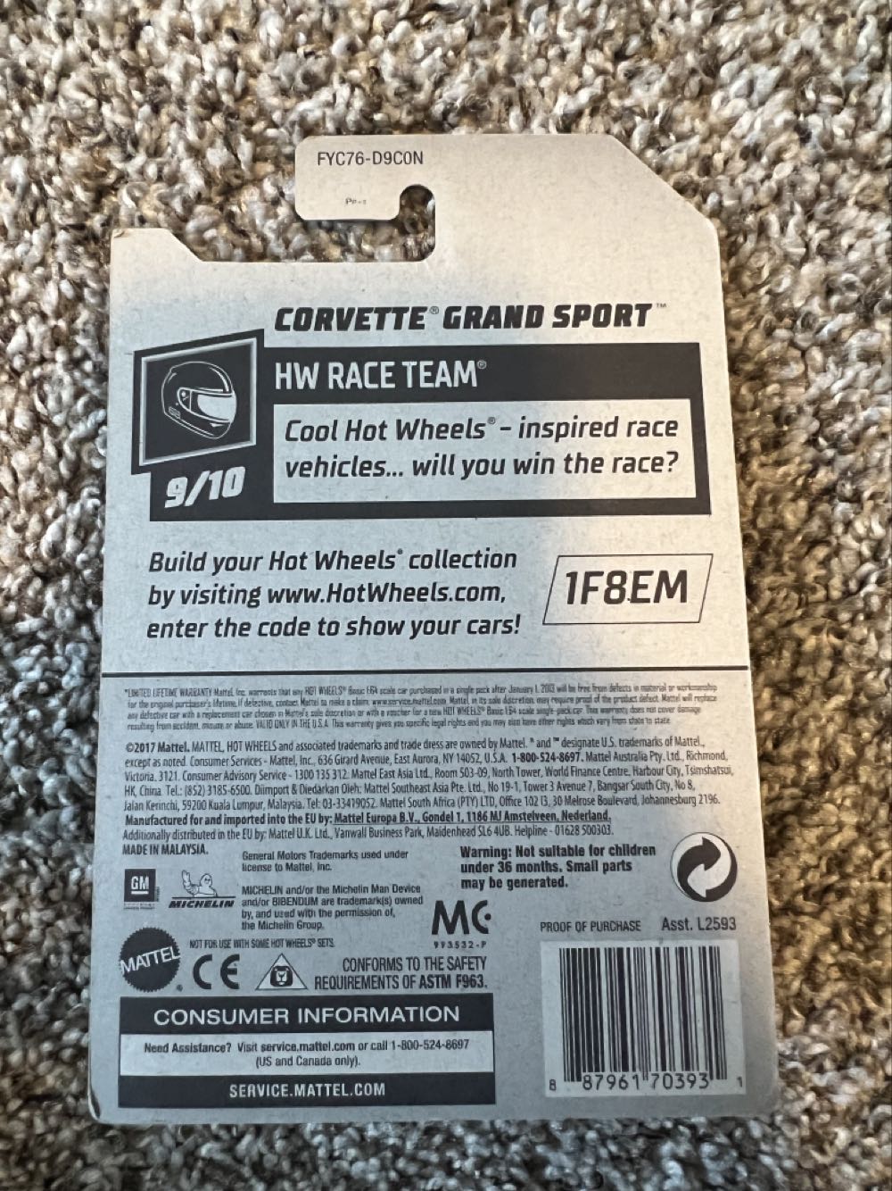 Corvette Grand Sport - Mattel (Hotwheels Race Team) action figure collectible - Main Image 2