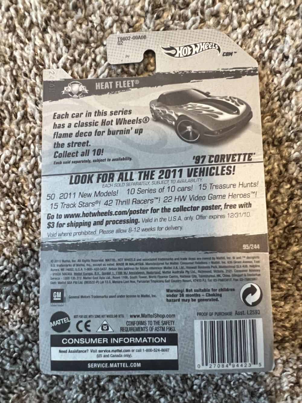 Corvette ‘97 - Mattel (Hotwheels Heat Fleet) action figure collectible - Main Image 2