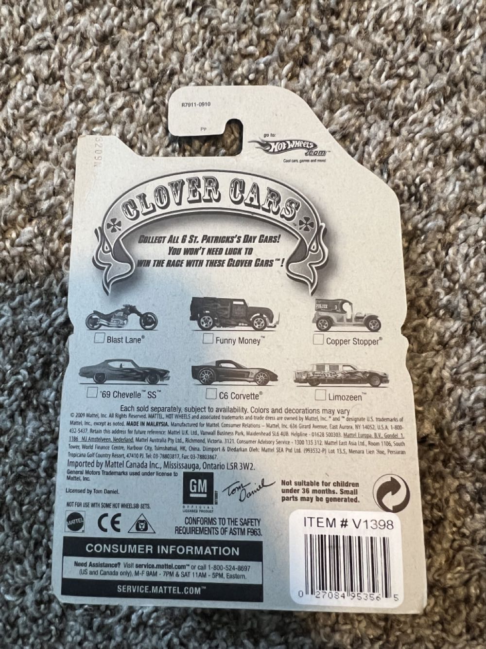 Corvette C6 - Mattel (Hotwheels Clover Cars) action figure collectible - Main Image 2