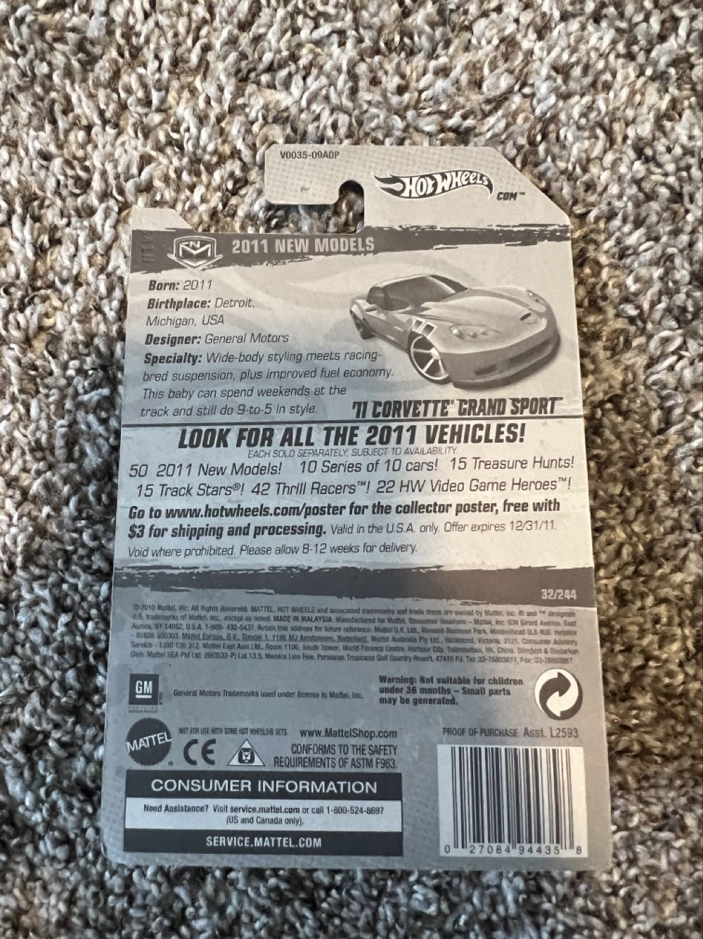 Corvette Grand Sport ‘11 - Mattel (Hotwheels 2011 New Models) action figure collectible - Main Image 2