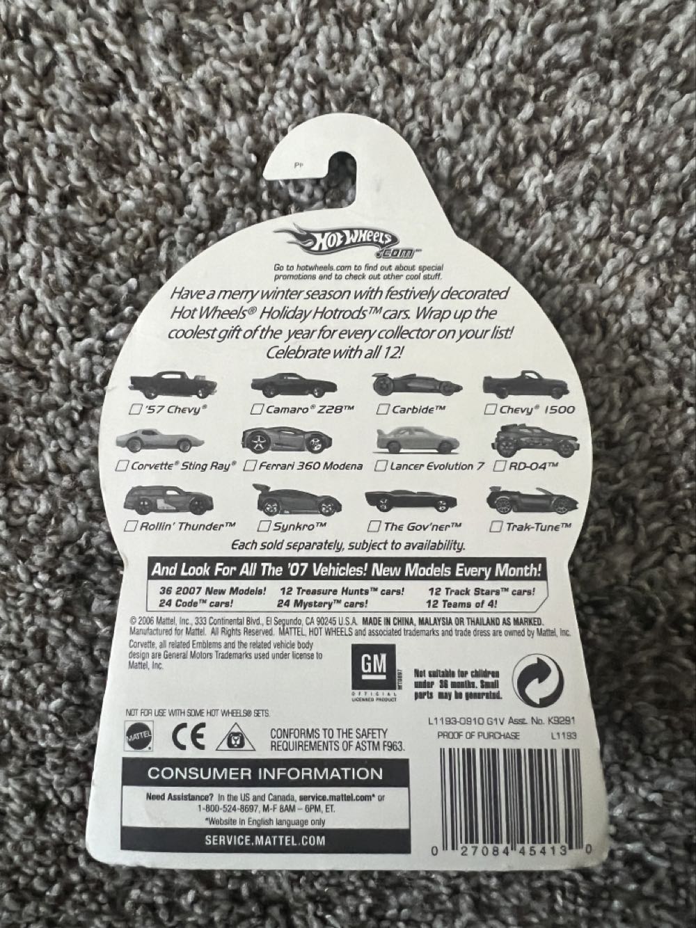 Corvette String Ray - Mattel (Hotwheels Holiday Hot Rods) action figure collectible - Main Image 2